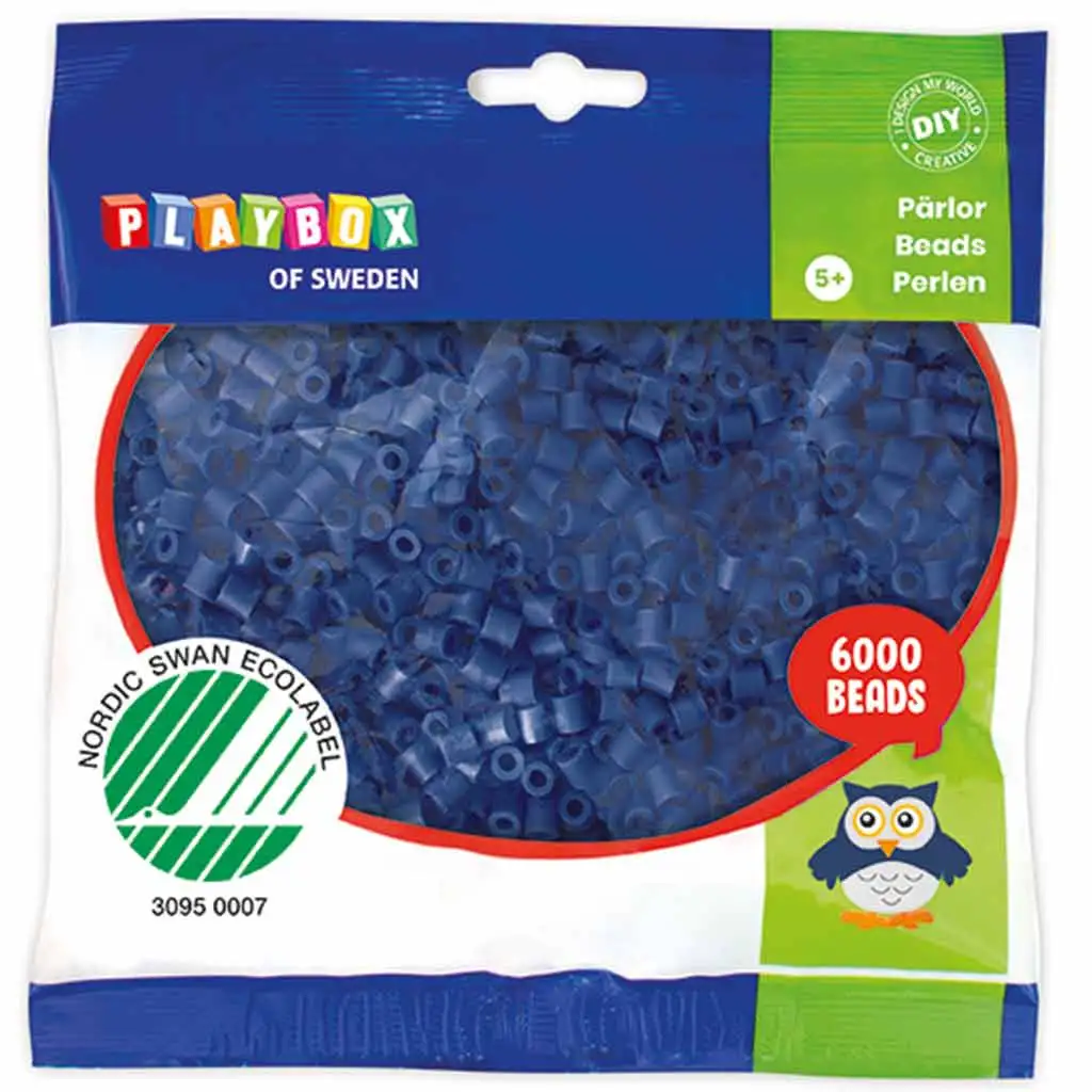 imagen de PlayBox: paquete de 6000 cuentas MIDI planchables de 5mm en azul oscuro 1