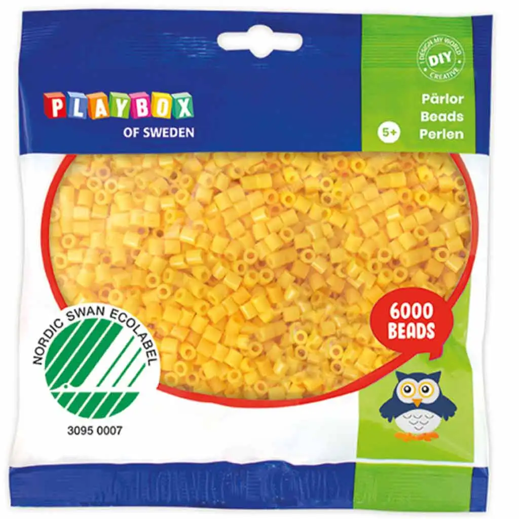 imagen de PlayBox: paquete de 6000 cuentas MIDI planchables de 5mm en color amarillo 1