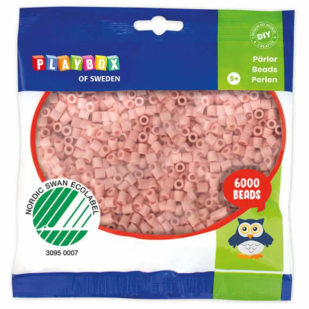 imagen de PlayBox: paquete de 6000 cuentas MIDI planchables de 5mm en color beige claro 1