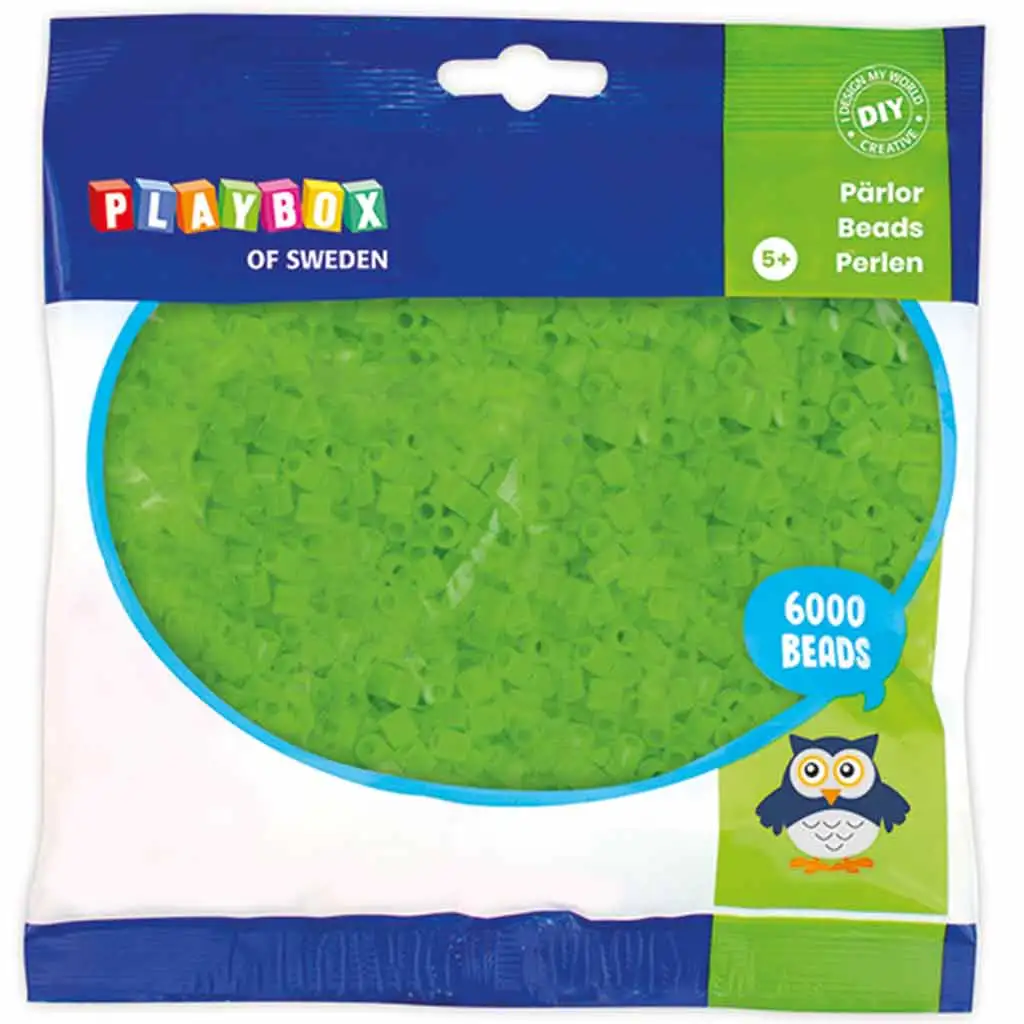 imagen de PlayBox: paquete de 6000 cuentas planas de 5 mm en color verde 1