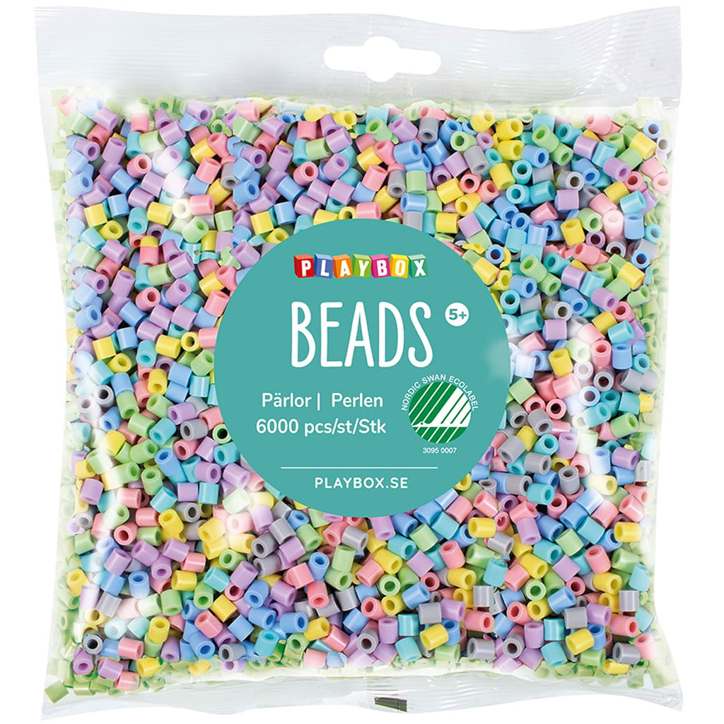 imagen de PlayBox: paquete de 6000 perlas planchables de colores pastel de 5 mm MIDI 1