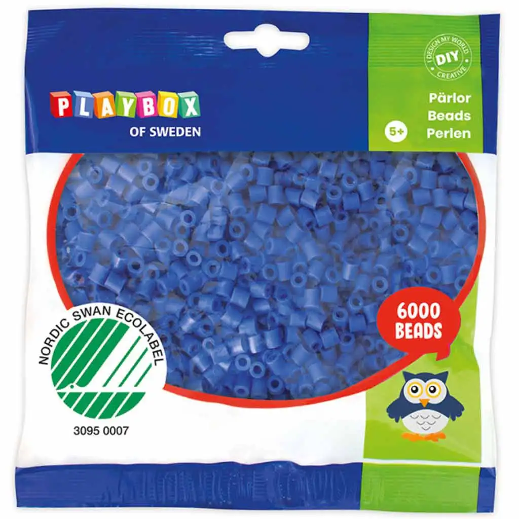 imagen de PlayBox: paquete de 6000 perlas planchables MIDI de 5 mm en color azul 1