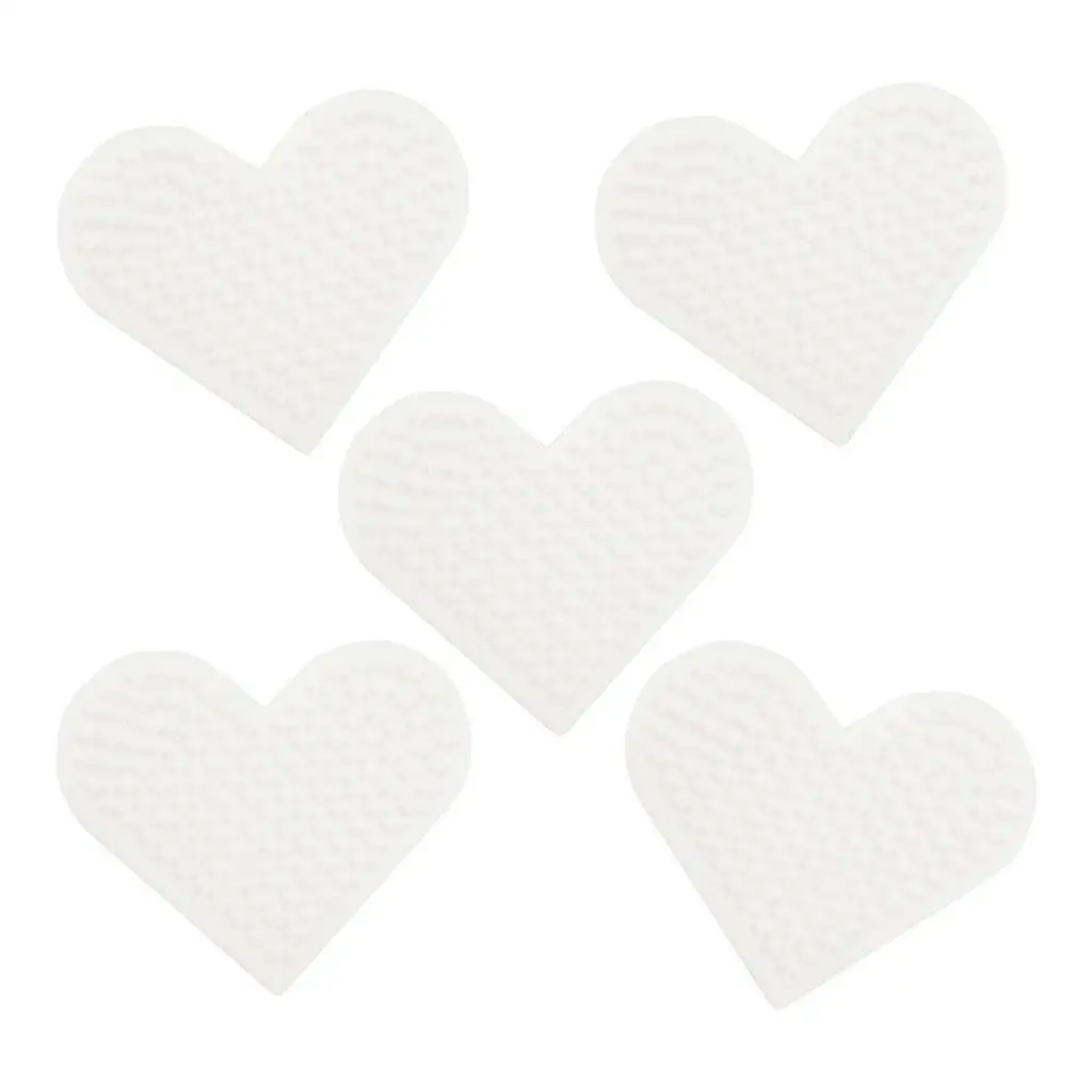 imagen de PlayBox: Paquete de base en forma de corazón para perlas planas MIDI de 5 mm, set de 5 piezas 1