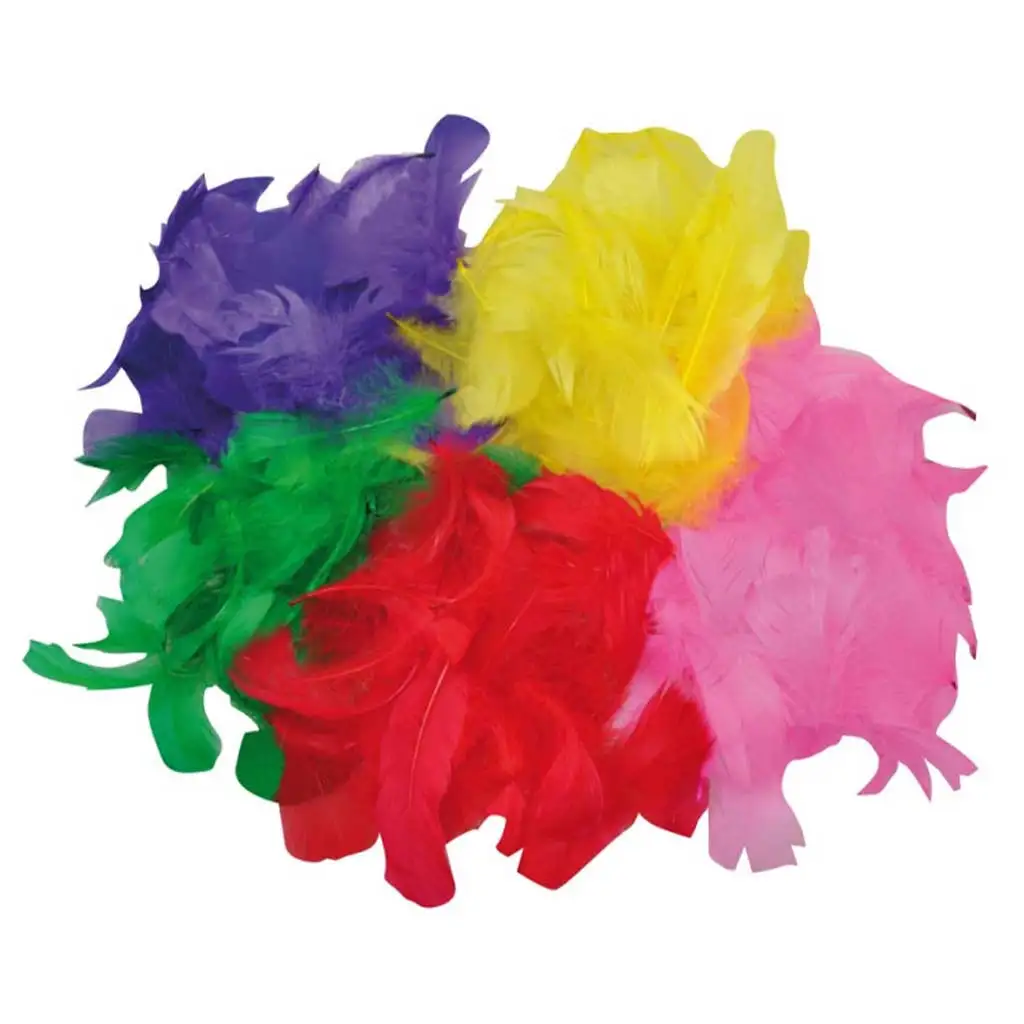 imagen de PlayBox: Paquete de plumas de pavo decorativas de colores de 200 unidades 1