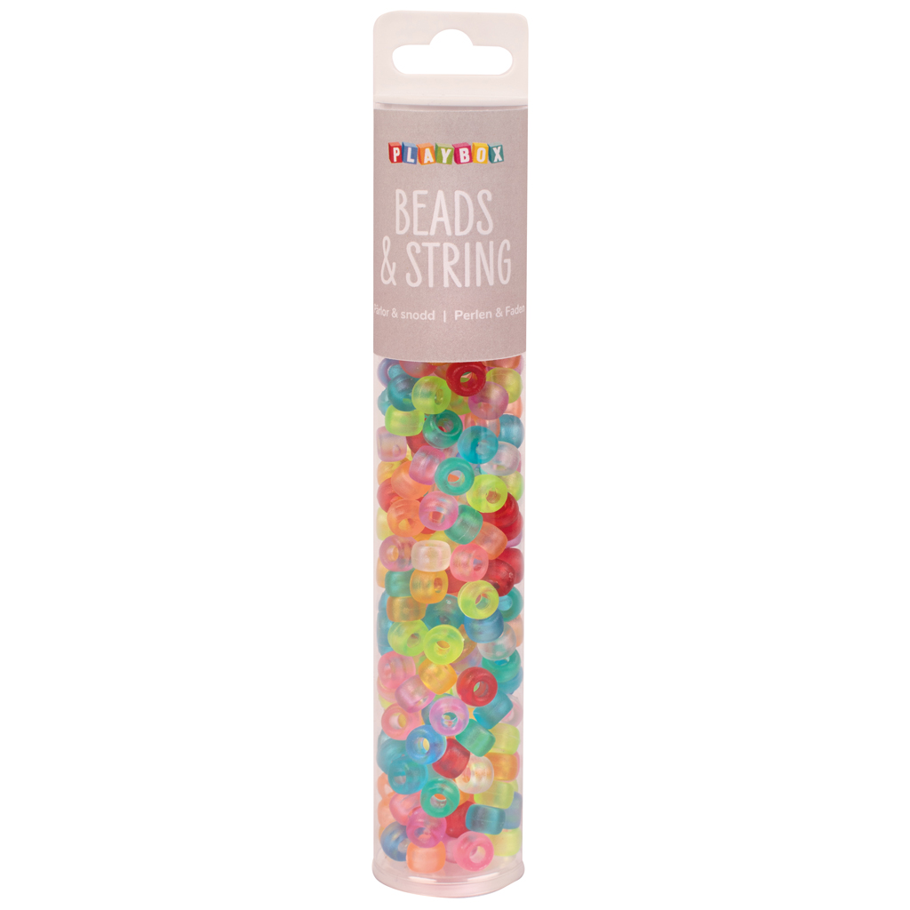 imagen de PlayBox: Perlas de colores mate para ensartar 250ud 1