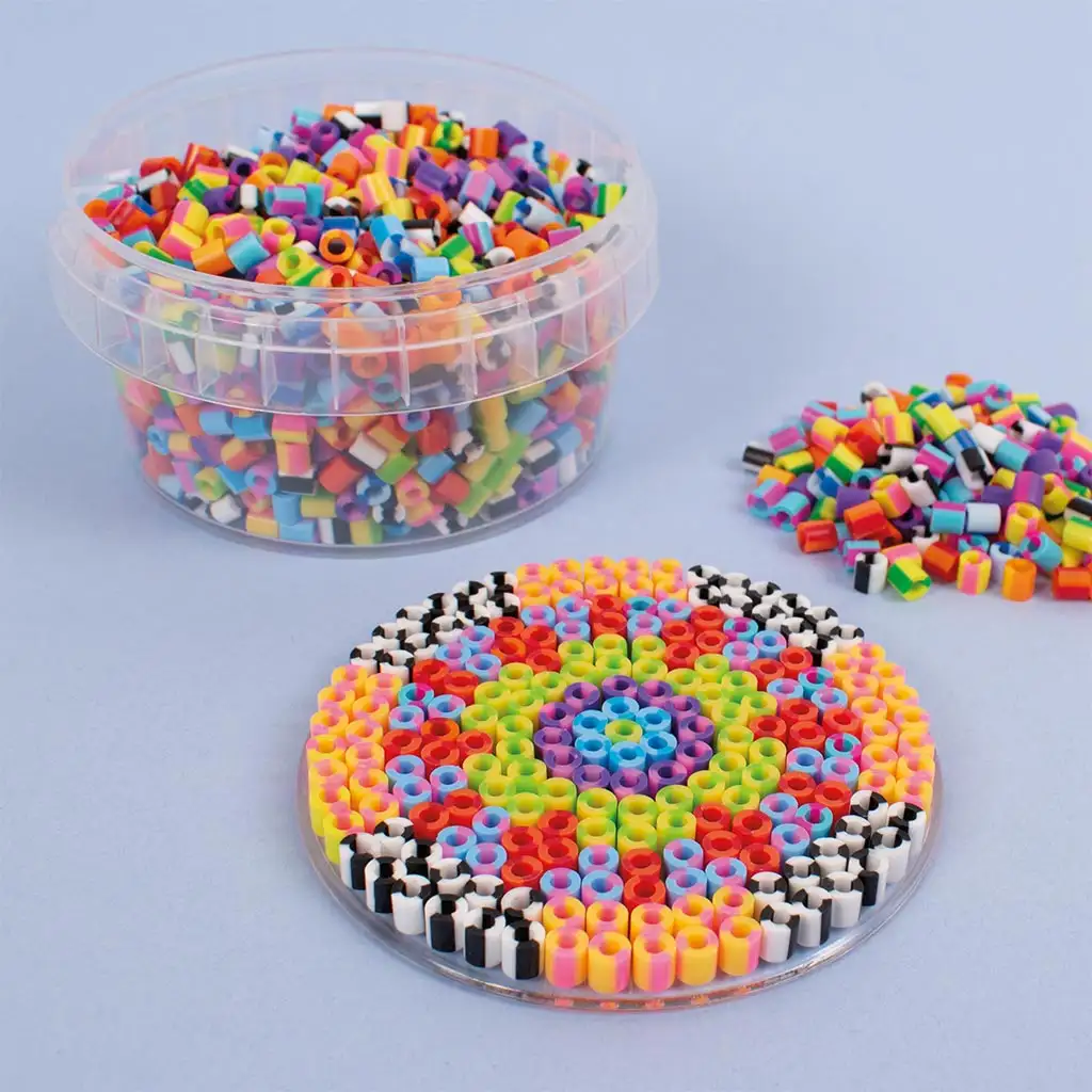 imagen de PlayBox: Perlas de planchar de 5 mm en tiras de colores, paquete de 1000 unidades 2