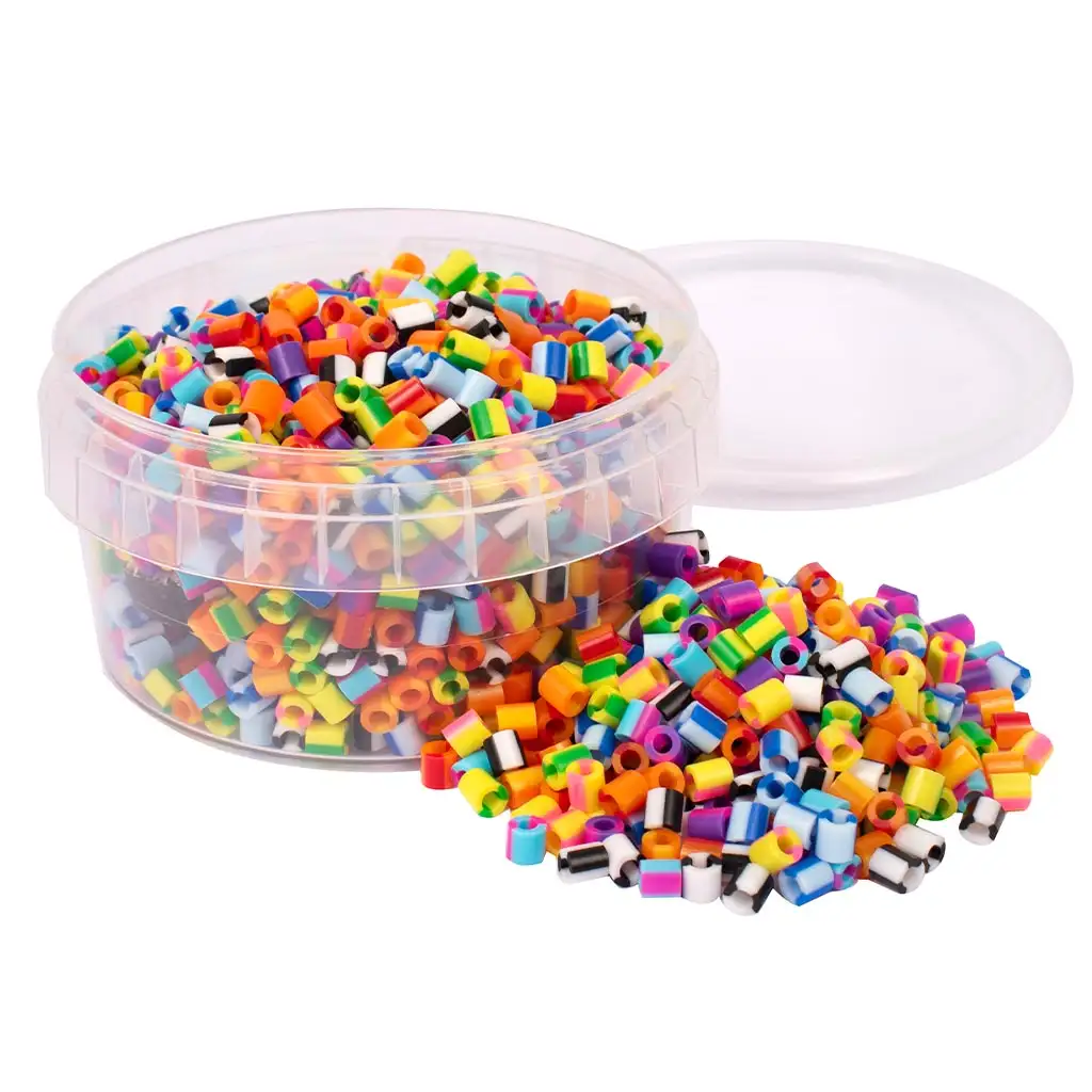 imagen de PlayBox: Perlas de planchar de 5 mm en tiras de colores, paquete de 1000 unidades 1