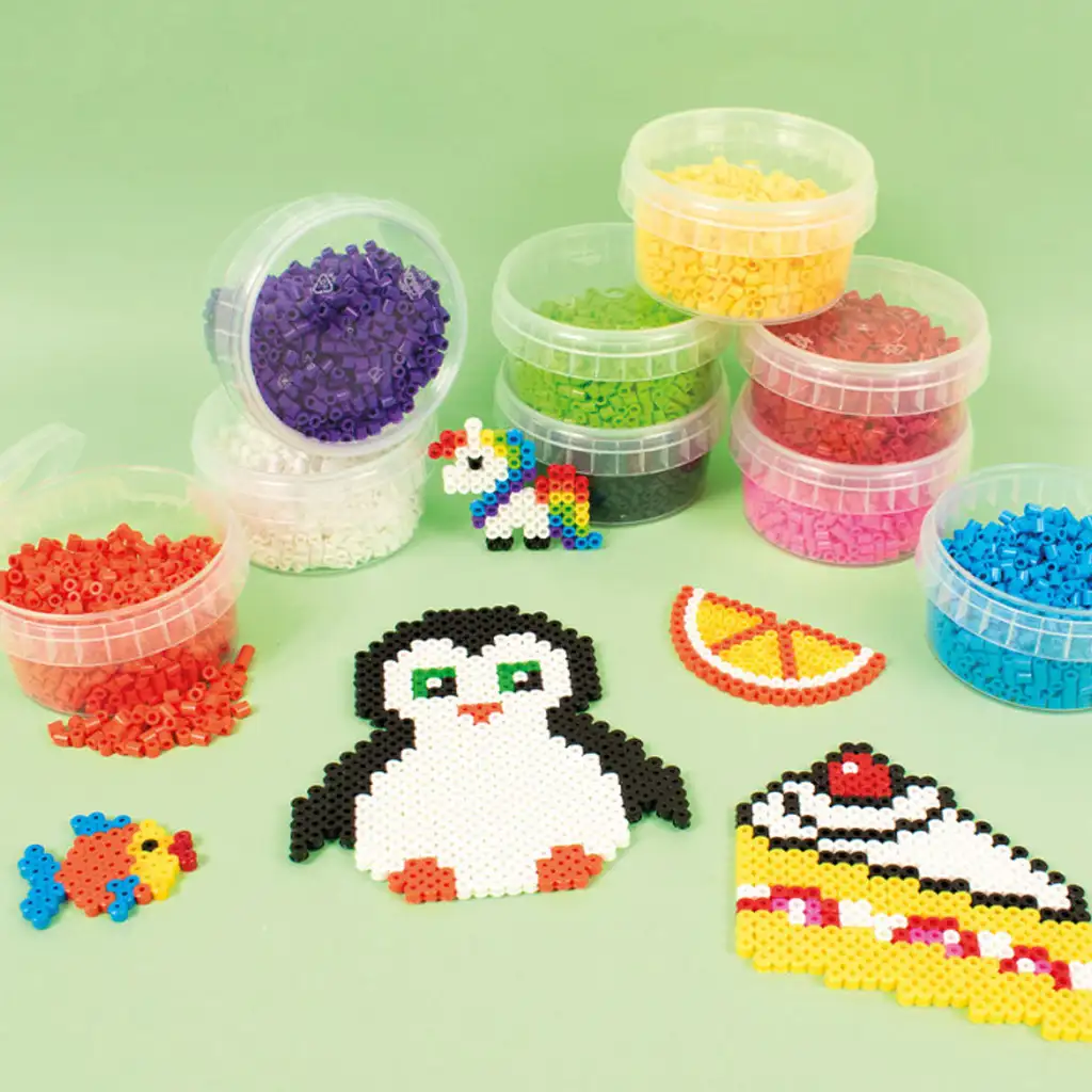 imagen de PlayBox: Perlas MIDI planchables de 5 mm en 9 colores 10000 unidades 2