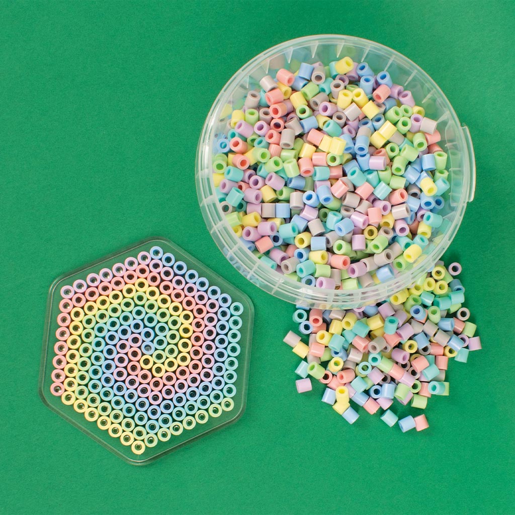 imagen de PlayBox: Perlas MIDI planchables de 5 mm en colores pastel de 1000 unidades 2