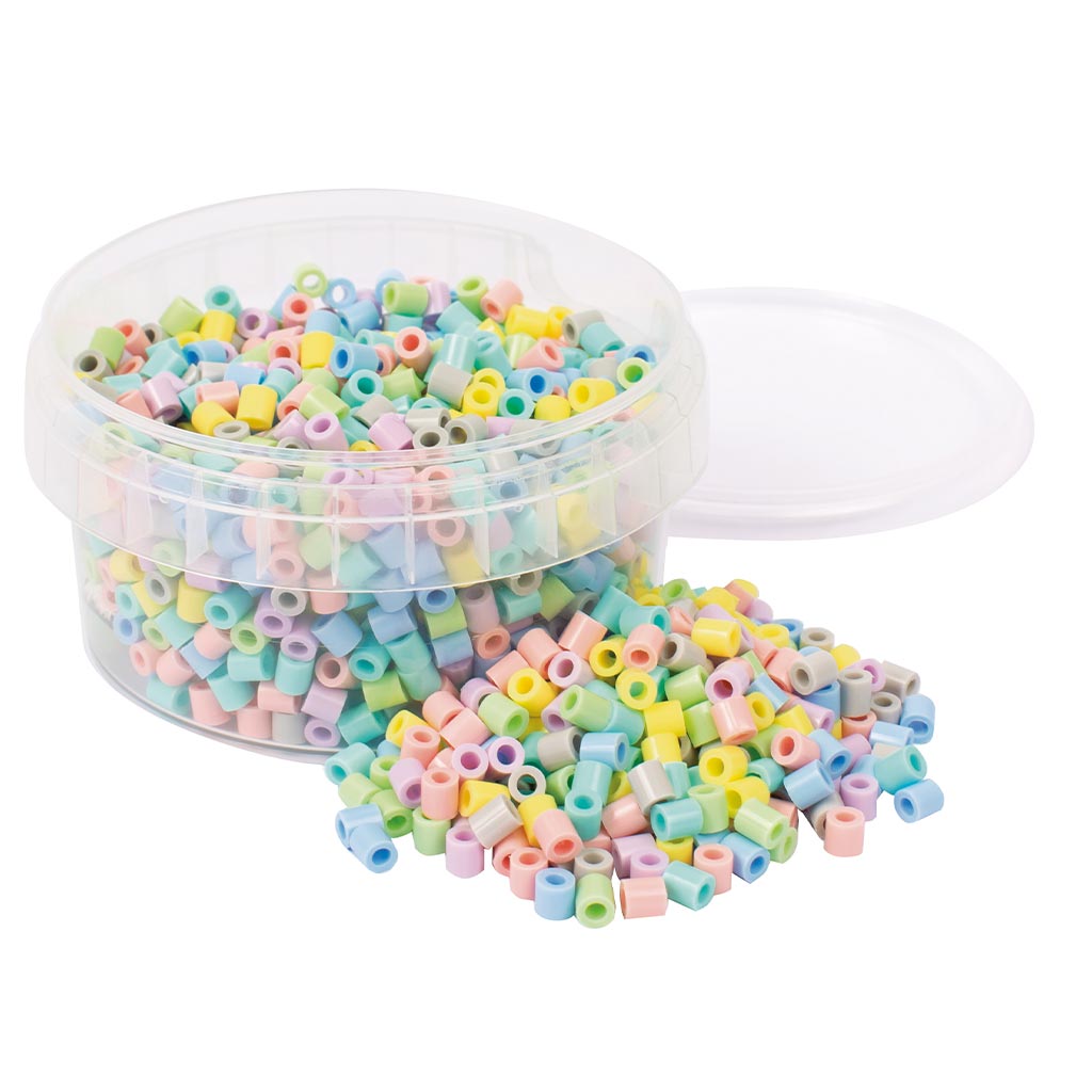 imagen de PlayBox: Perlas MIDI planchables de 5 mm en colores pastel de 1000 unidades 1