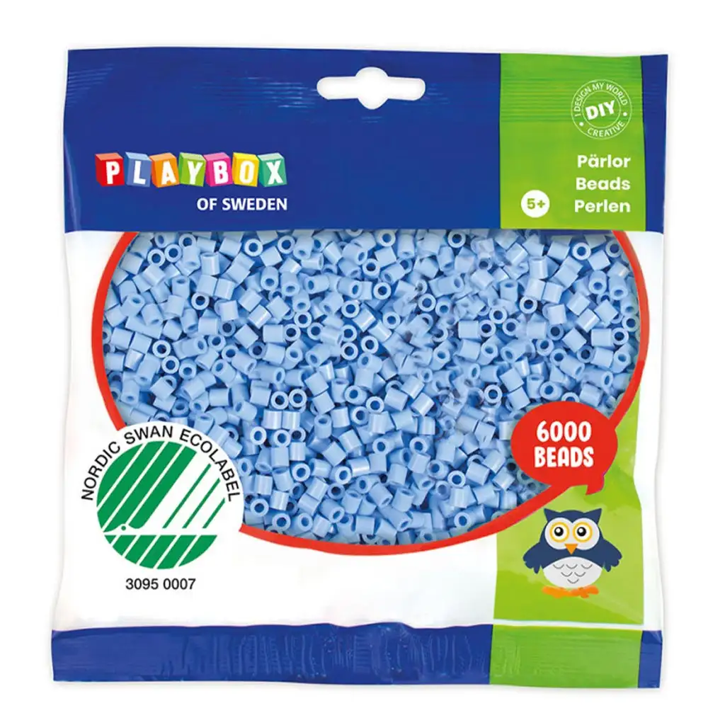 imagen de PlayBox: Perlas MIDI planchables de 5mm en color azul pastel de 6000 unidades 1