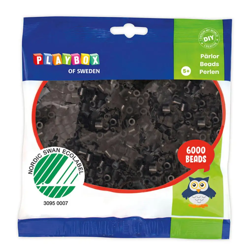 imagen de PlayBox: Perlas MIDI planchables de 5mm en color negro, 6000 unidades 1