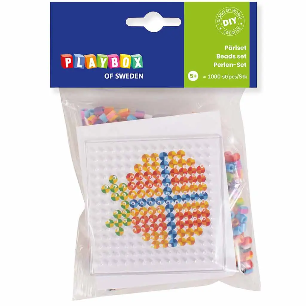 imagen de PlayBox: Perlas MIDI planchables de 5mm - Piezas a rayas paquete de 1000 unidades 1