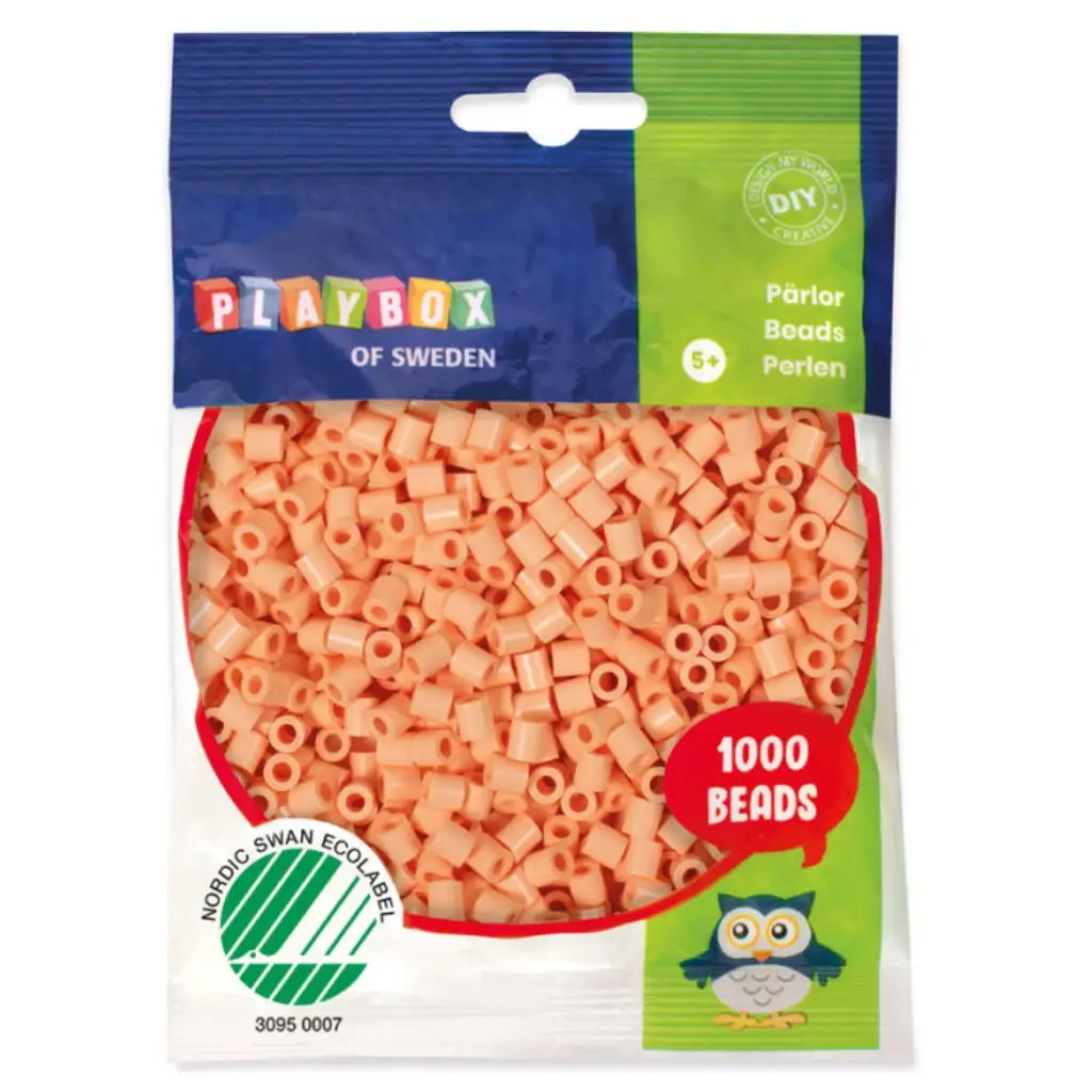 imagen de PlayBox: Perlas planas de 5 mm para planchar en color durazno, paquete de 1000 unidades 1