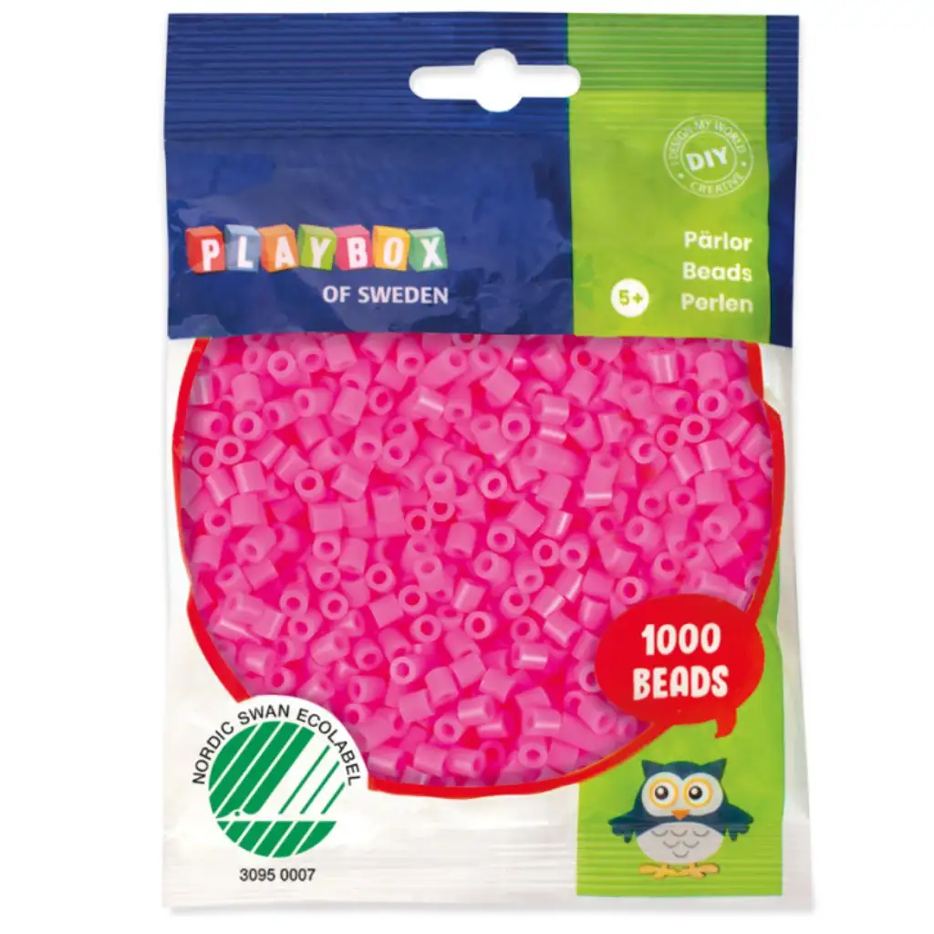 imagen de PlayBox: Perlas planas de 5 mm para planchar en color rosa, 1000 unidades 1