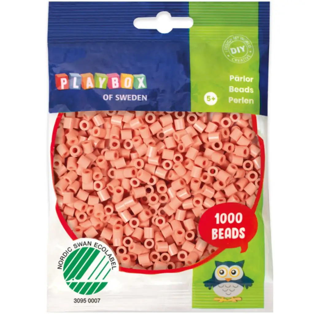 imagen de PlayBox: Perlas planas de 5 mm para planchar en color rosa pálido, 1000 unidades 1