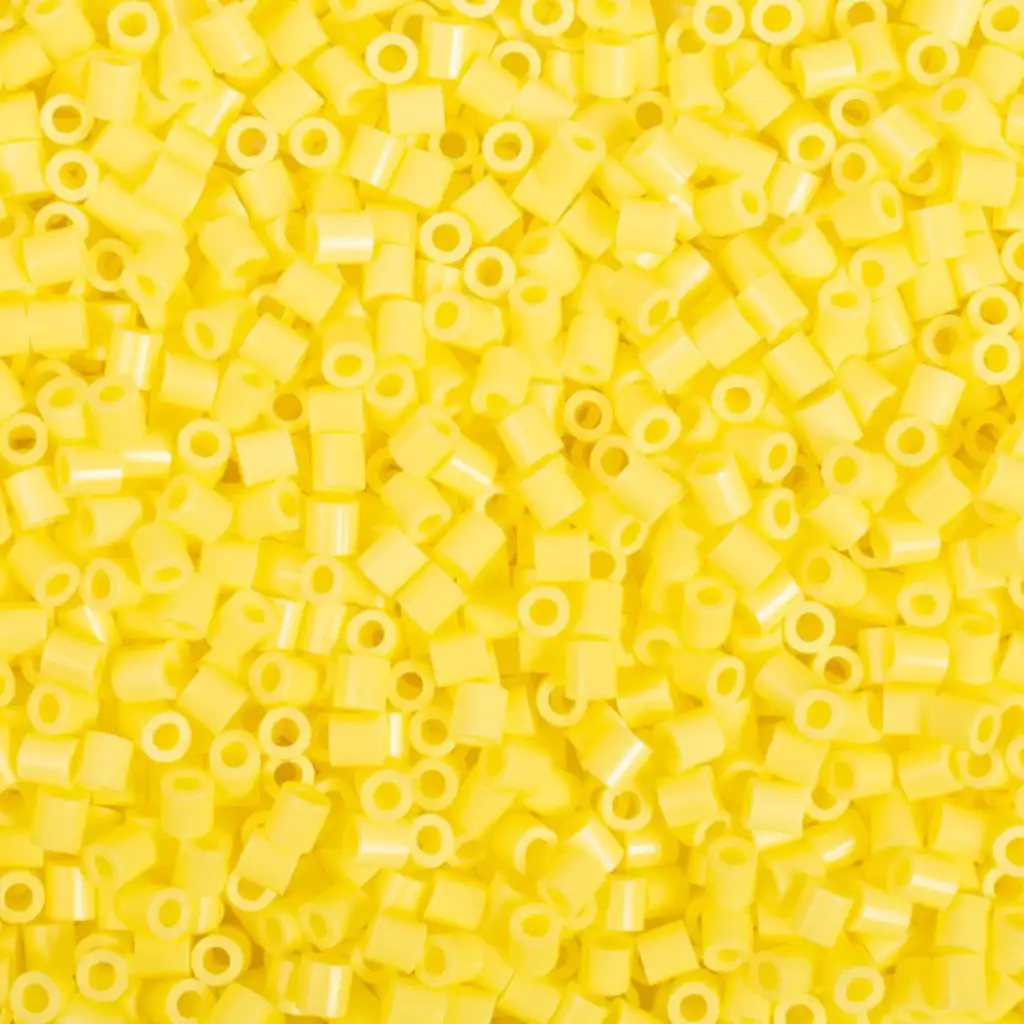 imagen de PlayBox: Perlas planas MIDI de 5 mm en color amarillo pastel, 6000 unidades 1