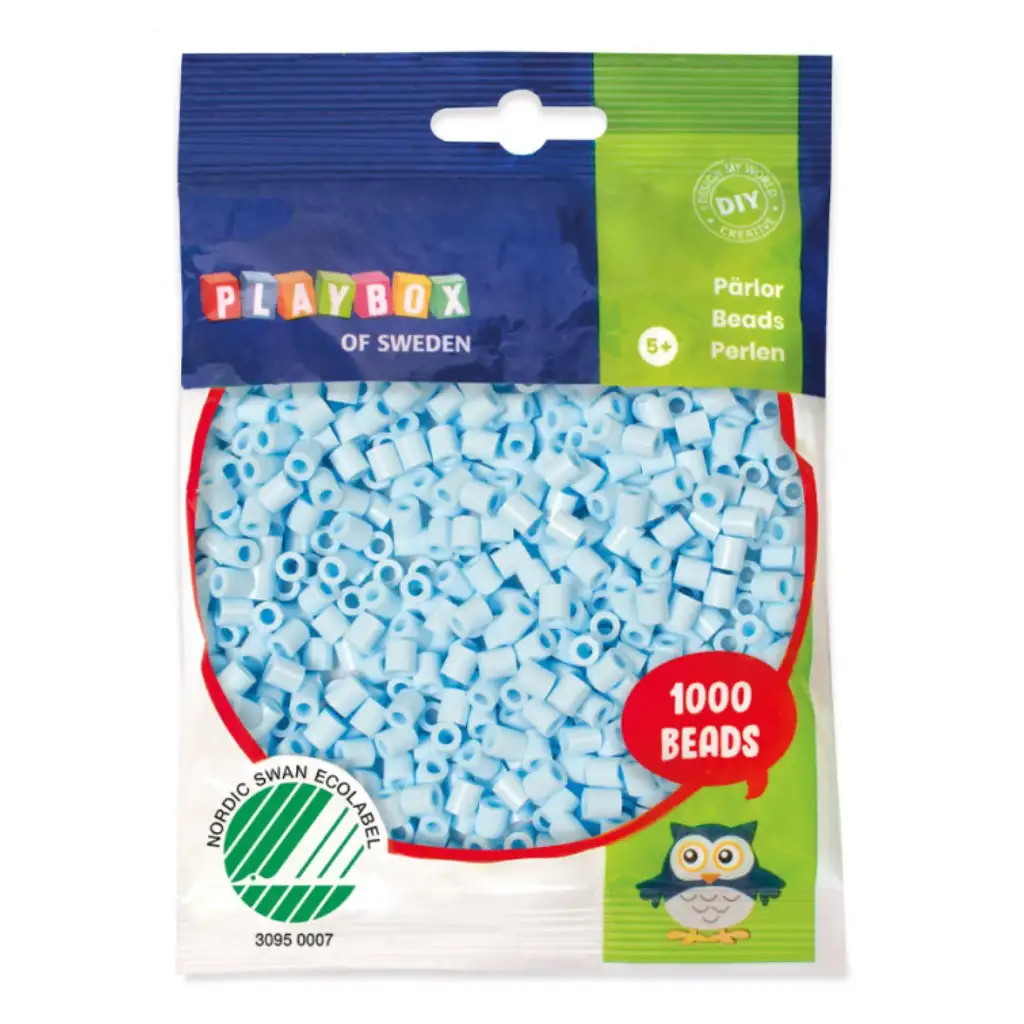 imagen de PlayBox: Perlas planchables MIDI de 5 mm en color hielo, 1000 unidades 1