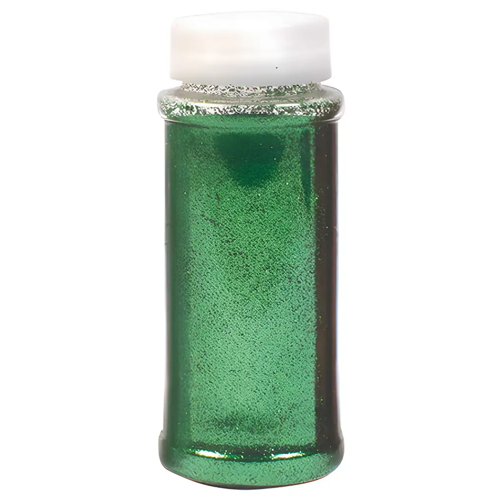 imagen de PlayBox: Purpurina verde en tarro de 80 gramos 1