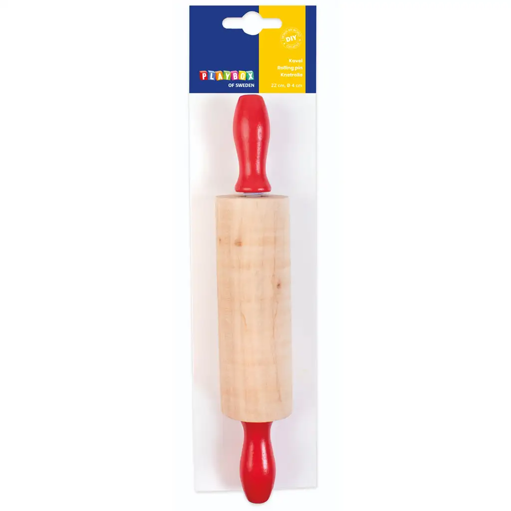 imagen de PlayBox: Rodillo con mango rojo de 22cm 1