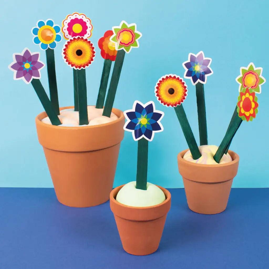 imagen de PlayBox: Rollo de pegatinas de flores 450 unidades 2