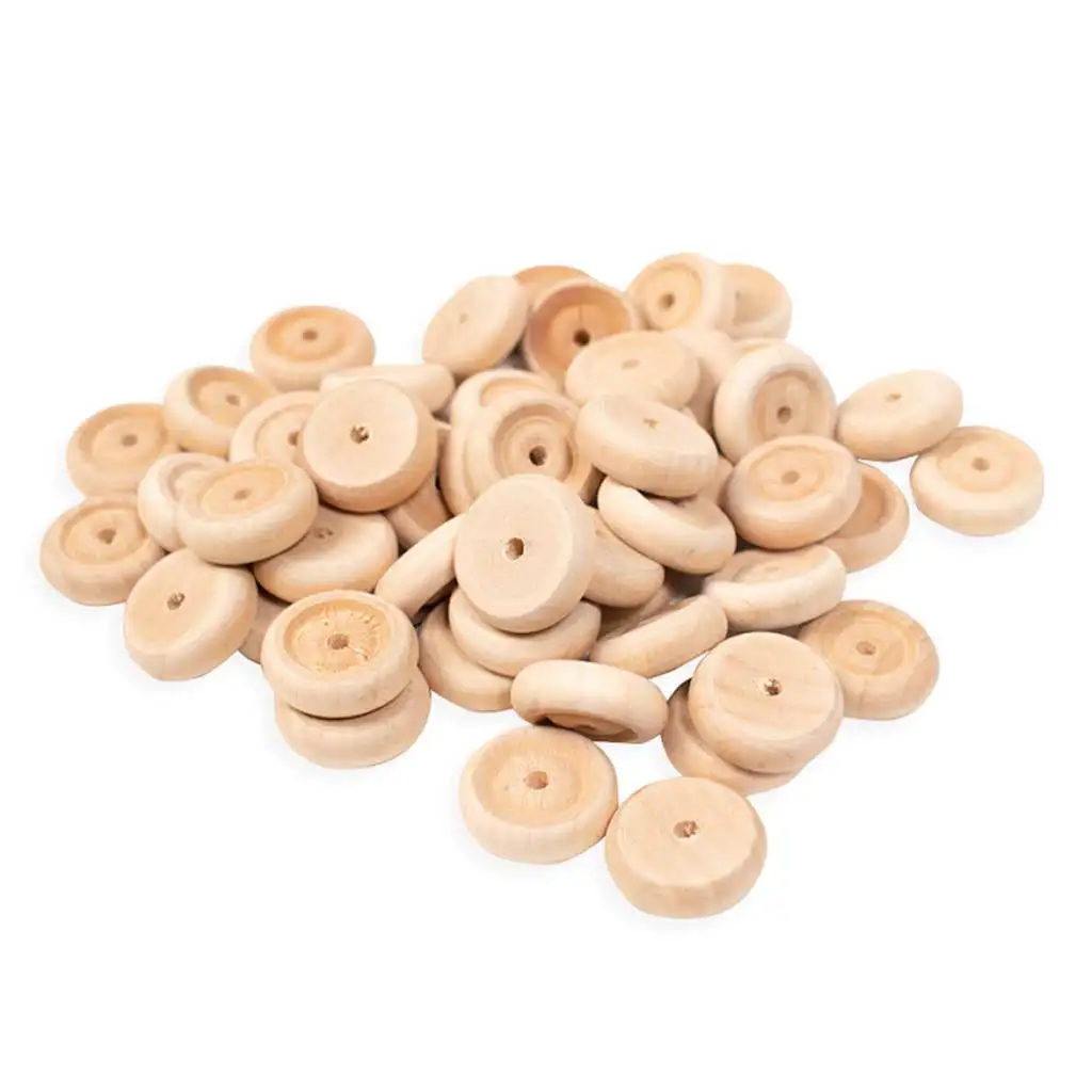 imagen de PlayBox: Ruedas de madera 50ud 25mm 1