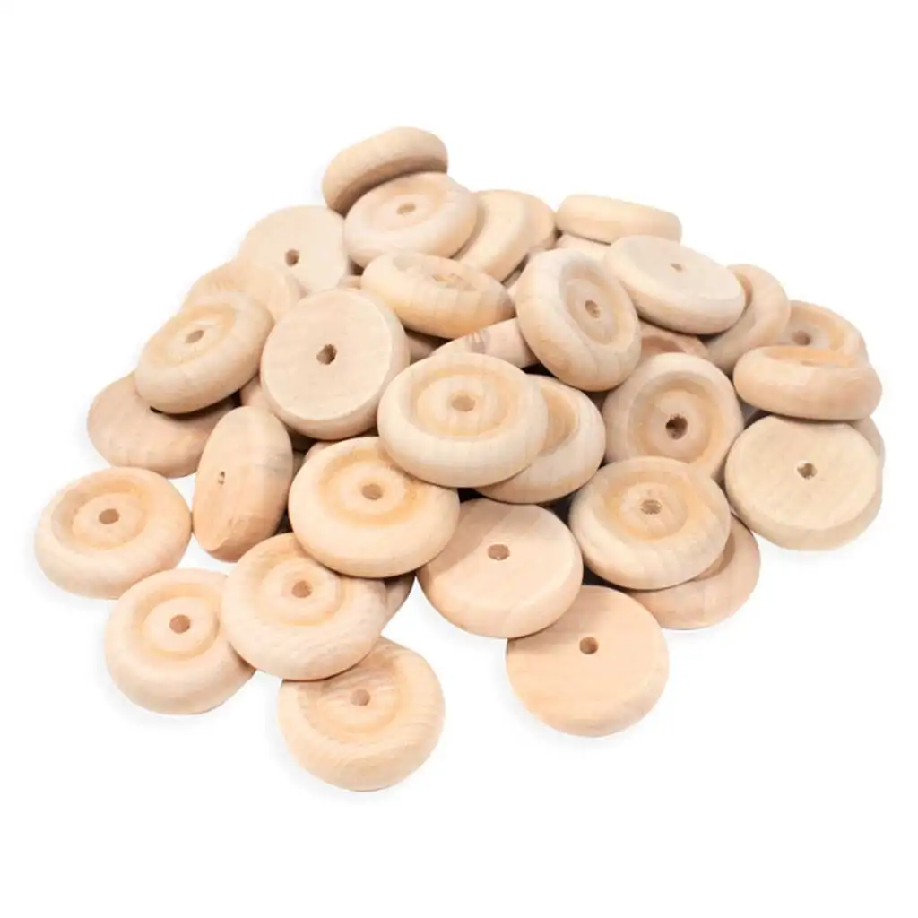 imagen de PlayBox: Ruedas de madera 50ud 34mm 1