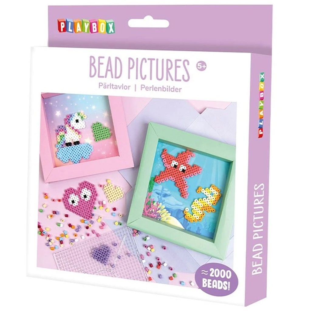 imagen de PlayBox: Set creativo de hacer cuadros de perlas planchables - Unicornio 1
