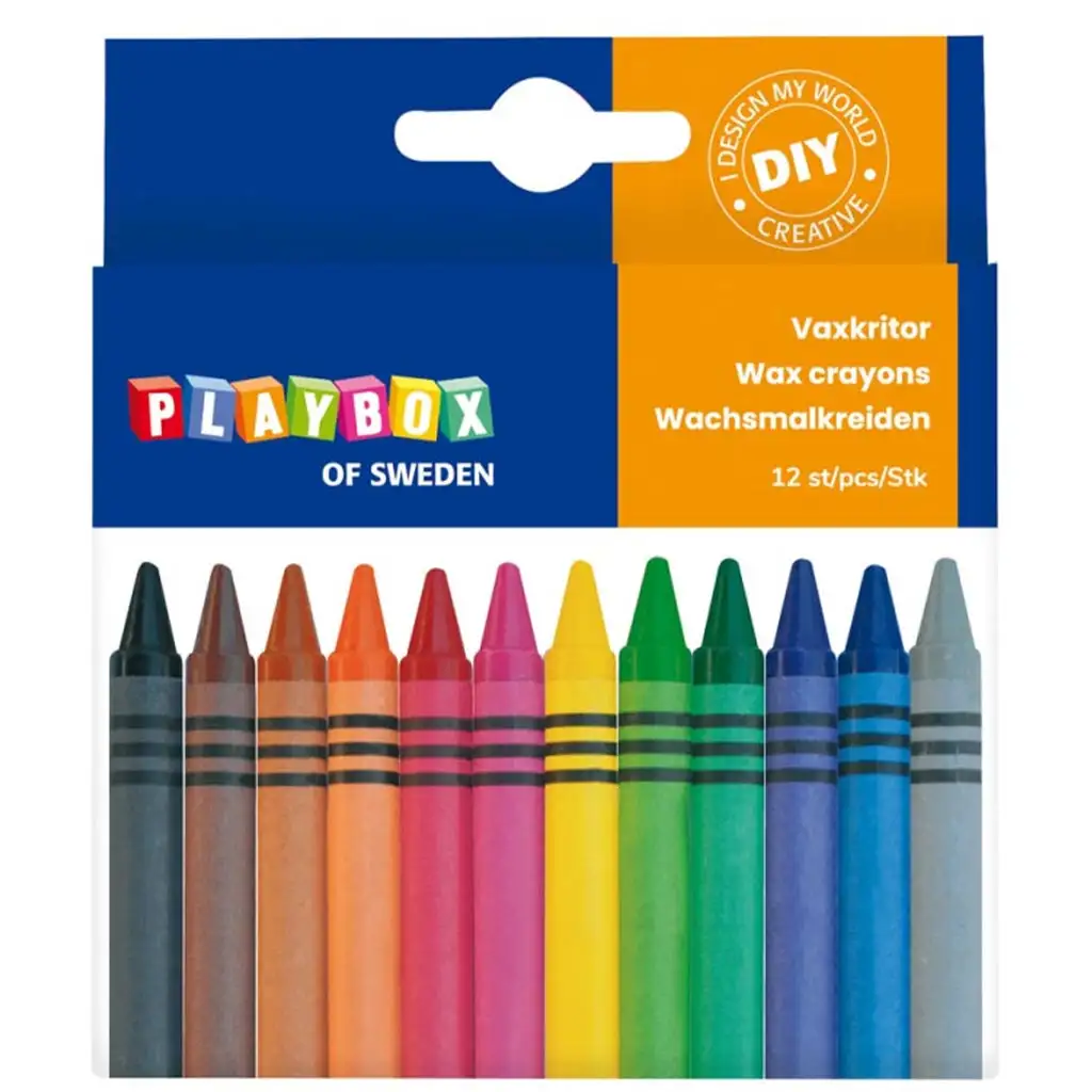 imagen de PlayBox: Set de 12 crayones de cera 0,8cm 1