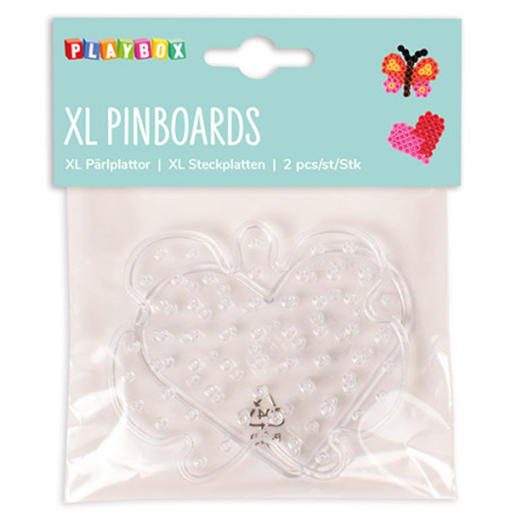 imagen de PlayBox: Set de 2 bases de perlas planchables con forma de corazón y mariposa 1
