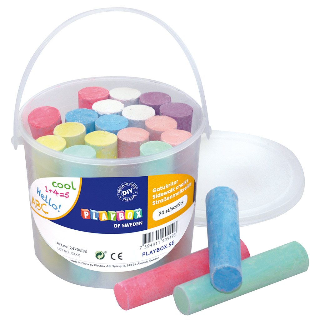 imagen de PlayBox: Set de 20 tizas en cubo 1