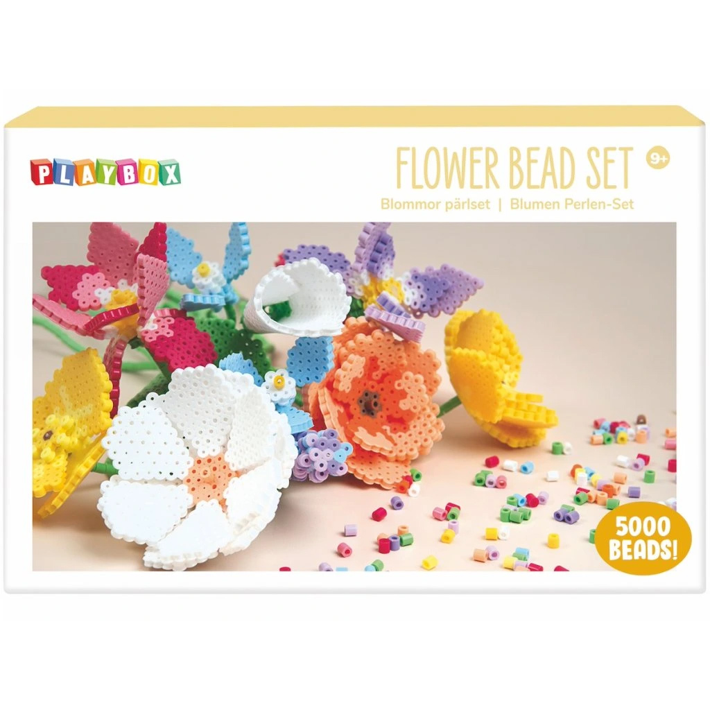 imagen de PlayBox: Set de 5000 cuentas MIDI planchables de 5 mm con flores 1