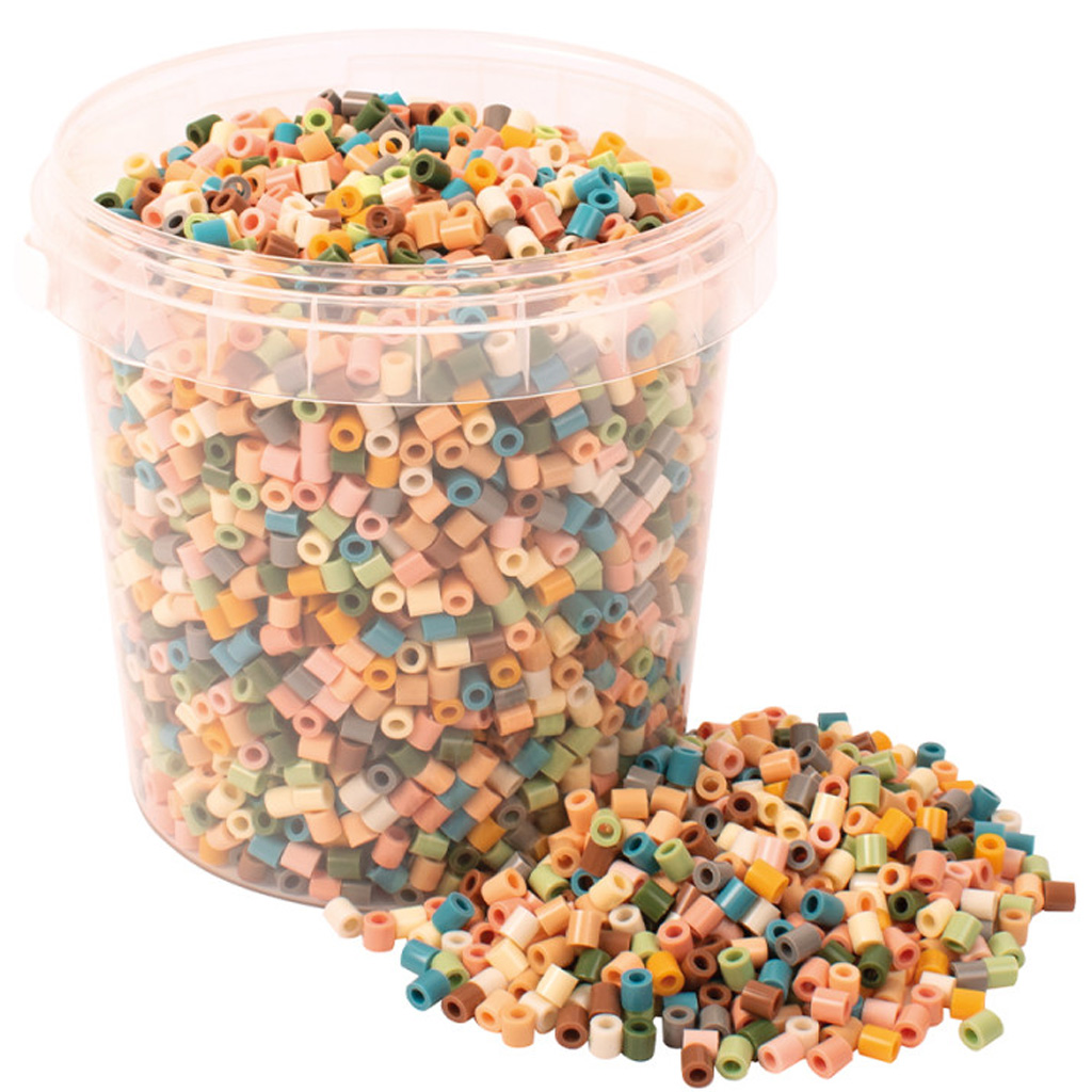 imagen de PlayBox: Set de 5000 perlas MIDI de 5mm en colores pastel en cubo 1