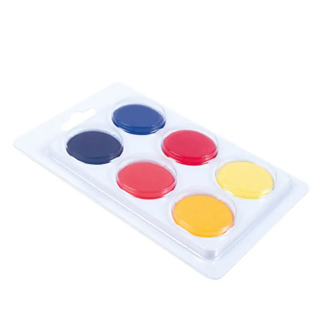 imagen de PlayBox: set de acuarelas de 6 colores con discos de 30 mm 1