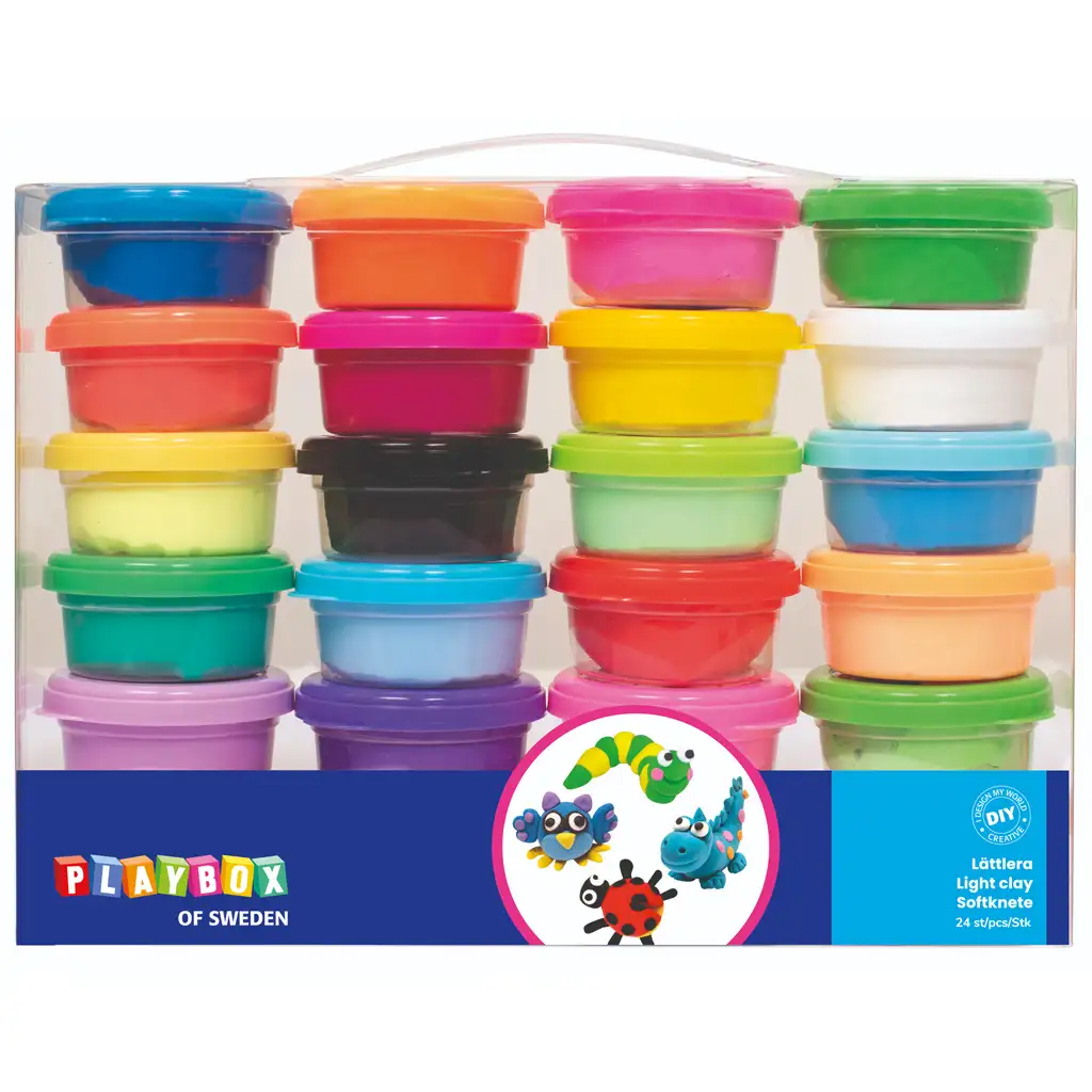 imagen de PlayBox: set de arcilla autosecante de 24 piezas 1