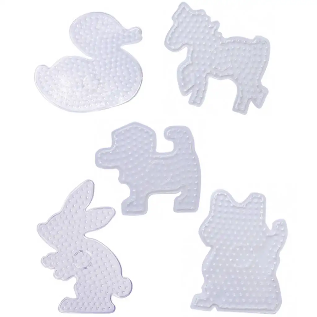 imagen de Playbox: Set de base de perlas planchables XL – 5 piezas, formas de animales 1