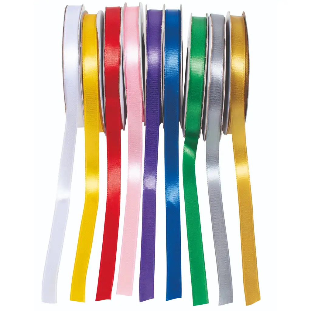imagen de PlayBox: Set de cintas de satén de colores de 9 piezas 30mx1cm 1