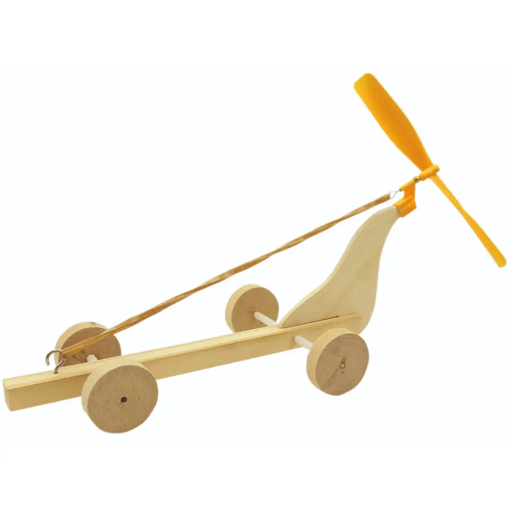 imagen de PlayBox: Set de coche de madera DIY con hélice de 6 piezas 1