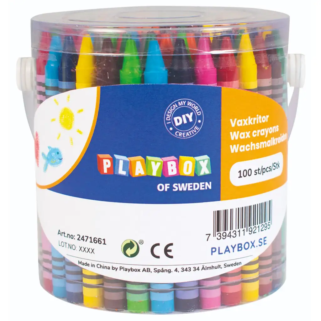 imagen de PlayBox: Set de crayones de colores de 100 piezas en caja 1