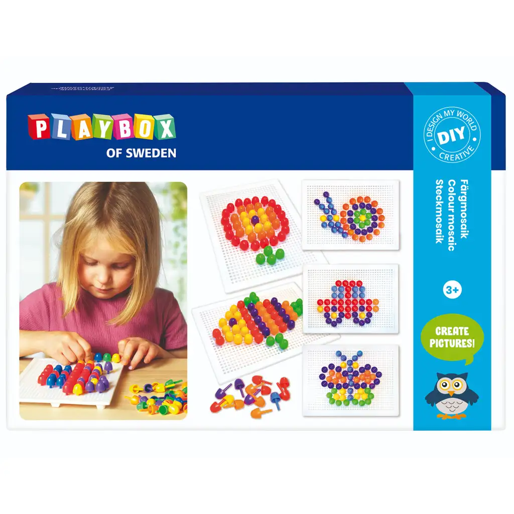 imagen de PlayBox: Set de creación de mosaicos de colores 120 piezas 1