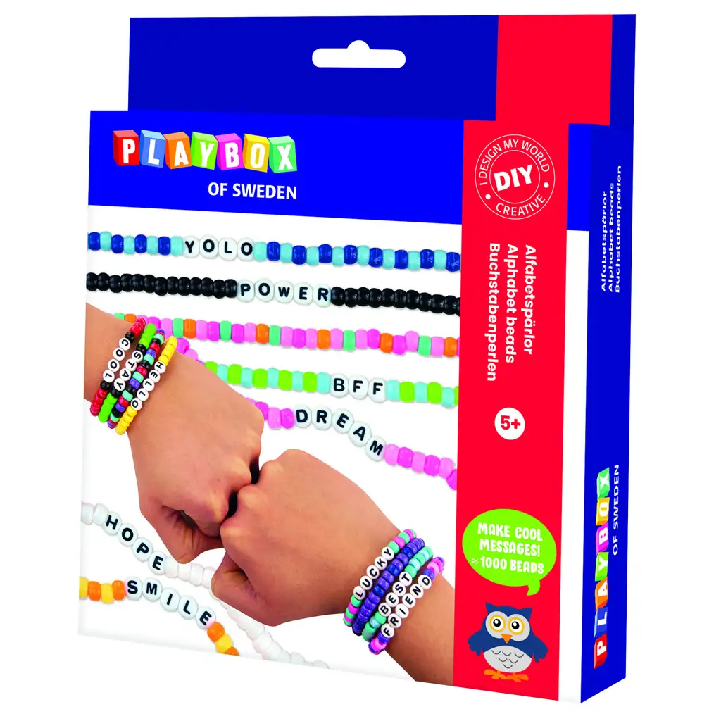 imagen de PlayBox: Set de creación de pulseras creativas con cuentas de letras y de colores 1