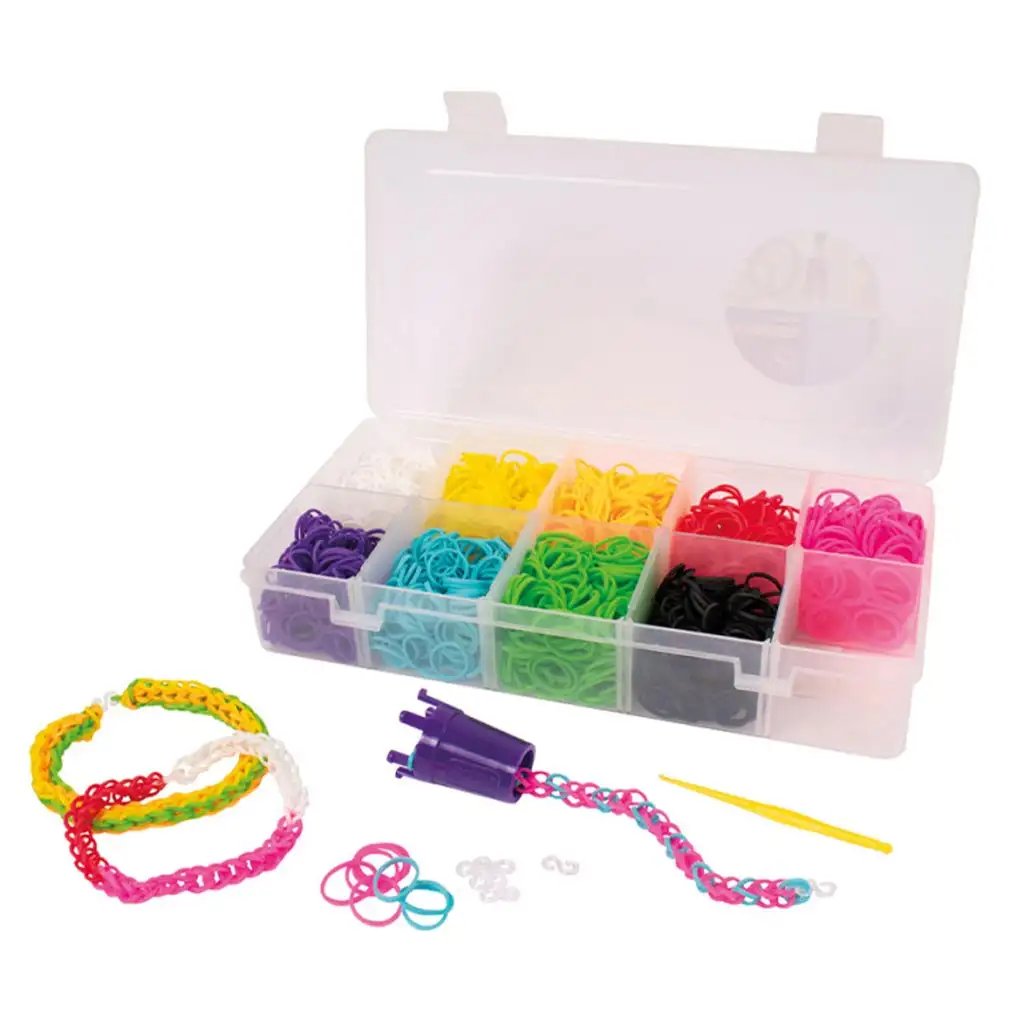 imagen de PlayBox: Set de creación de pulseras de goma con 9 colores y 2700 piezas 2
