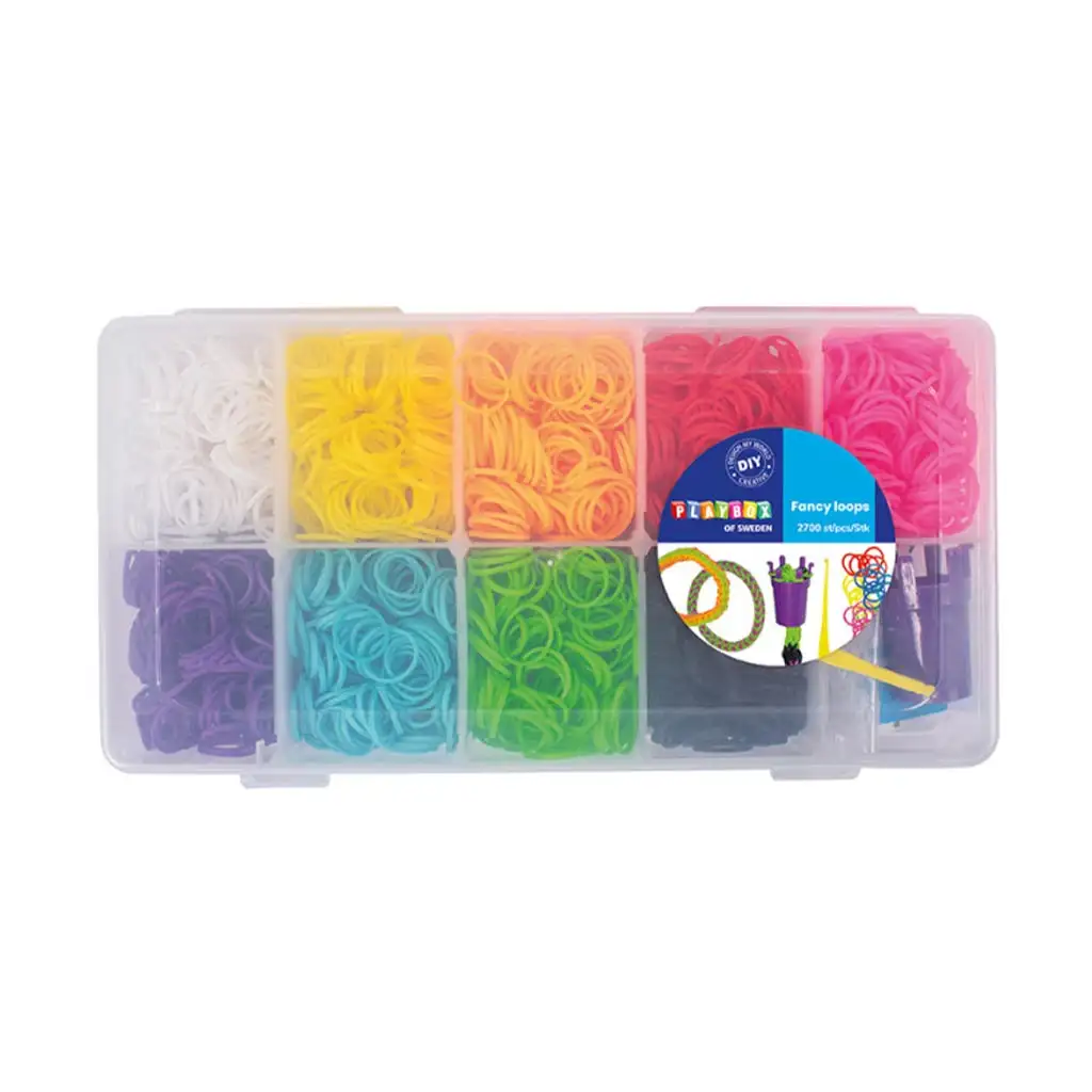imagen de PlayBox: Set de creación de pulseras de goma con 9 colores y 2700 piezas 1