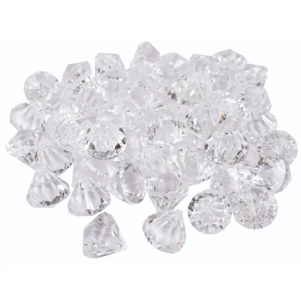 imagen de PlayBox: set de cristales de plástico de 50 piezas de 3,7 cm 1
