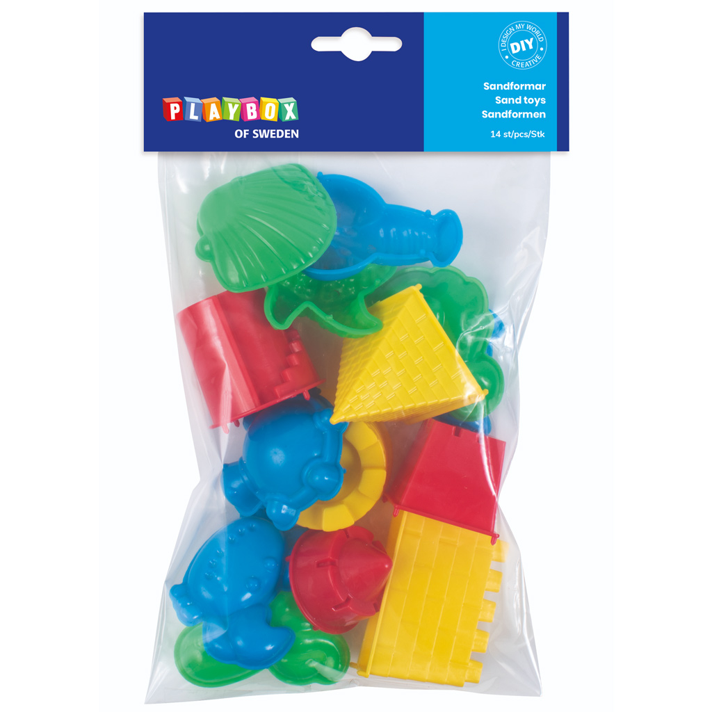 imagen de PlayBox: Set de formas para el arenero de 14 piezas 1