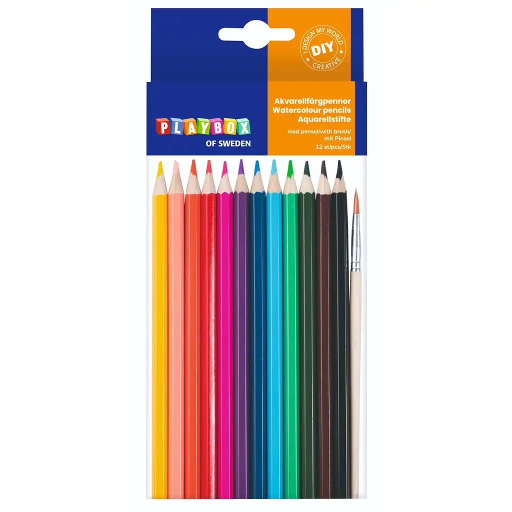 imagen de PlayBox: Set de lápices de colores acuarelables de 12 piezas 1