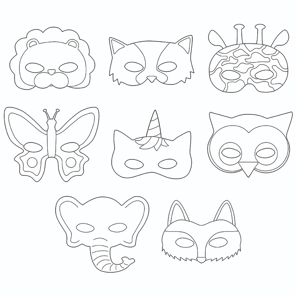 imagen de PlayBox: Set de máscaras de papel de animales de 16 piezas 2