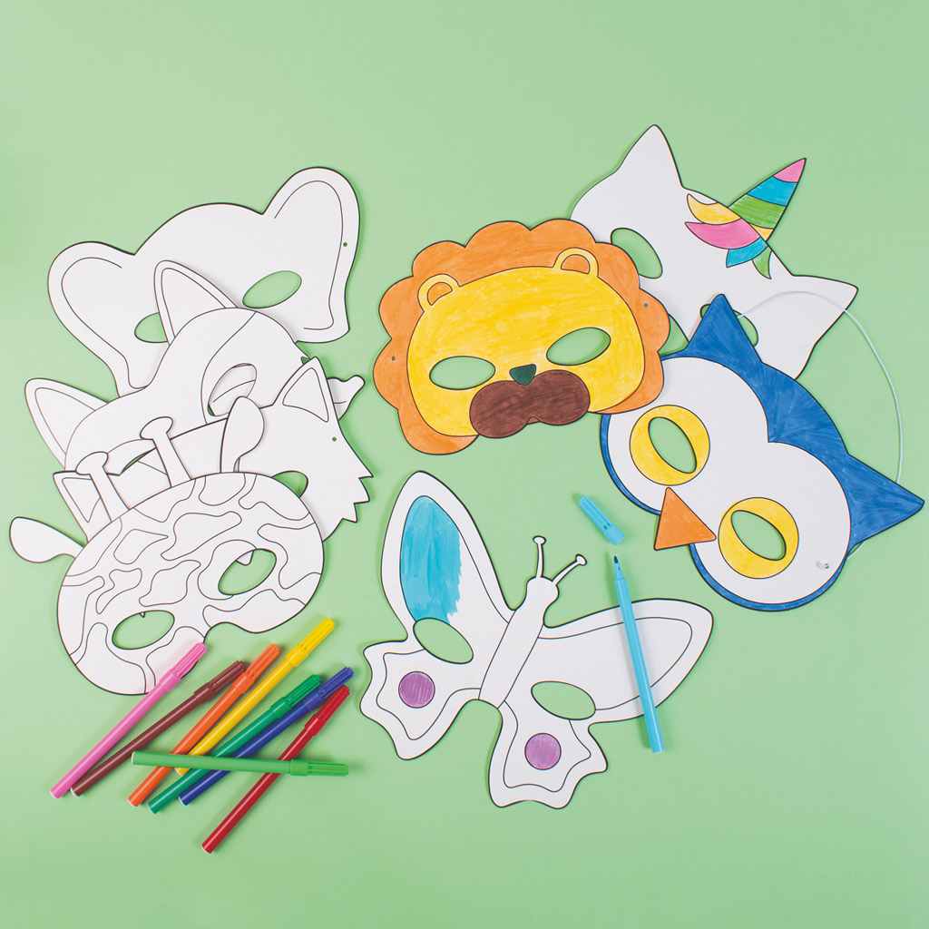 imagen de PlayBox: Set de máscaras de papel de animales de 16 piezas 3