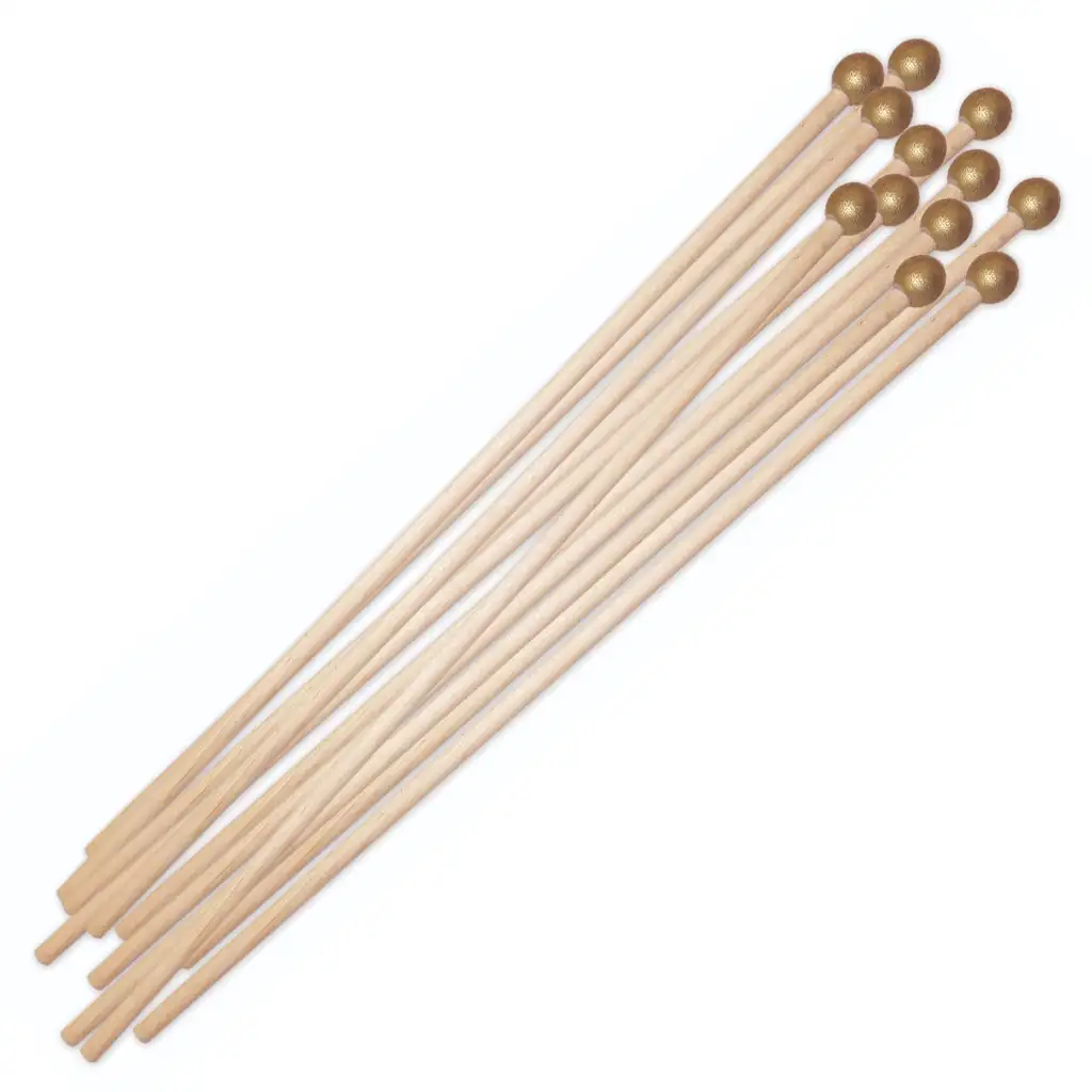 imagen de PlayBox: Set de mástiles de madera con punta dorada de 12 piezas 1