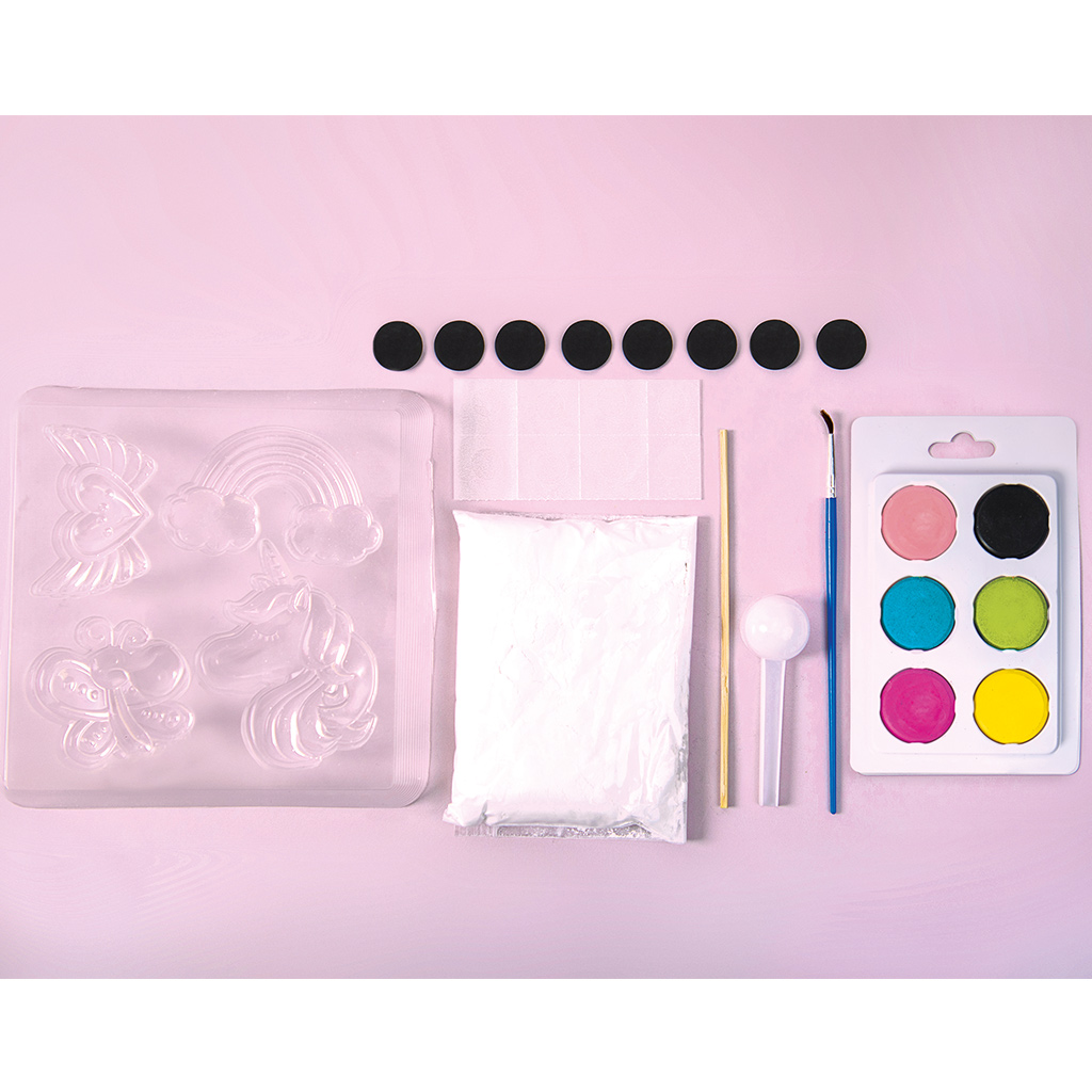 imagen de PlayBox: Set de moldes de yeso para crear imanes de unicornio 2